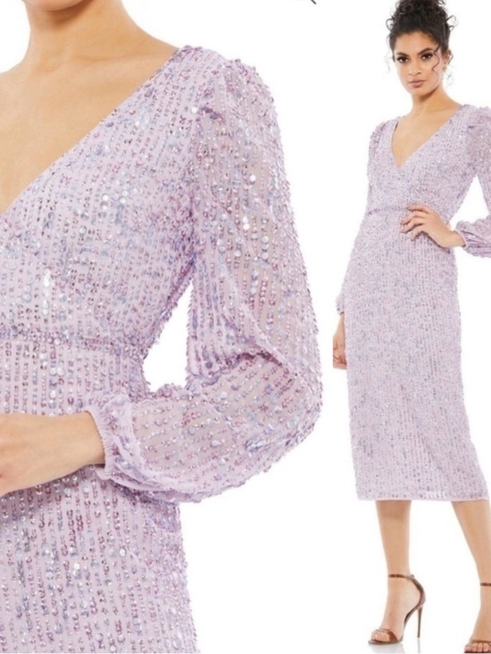 Mac Duggal Dresses & Skirts - Mac Duggal 10764 Long Sleeve Cocktail Dress
In Lavender size 6 NEW $397 soldout
